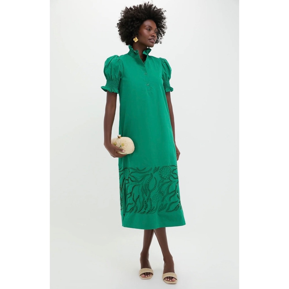 Tuckernuck Hyacinth House emerald green Eliza midi dress Size women large